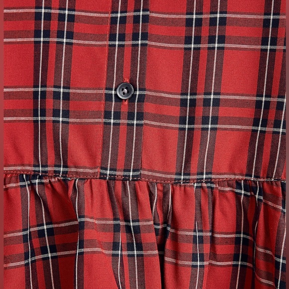 Madewell Studio Ruffle-Hem Top in Clanton Plaid - Picture 3 of 4